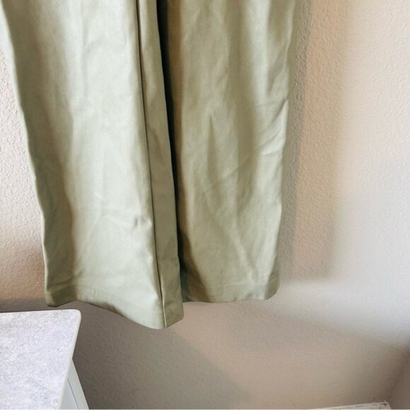 Aritzia Wilfred Roma High-waisted flared Vegan Leather Pant Bitter Sage Sz 4 - Picture 7 of 12